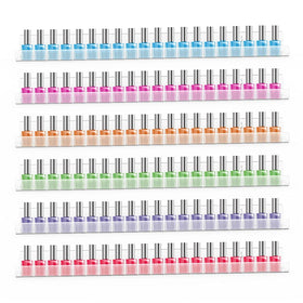 Sezanrpt transparent shelves enable quick color matching at a glance.