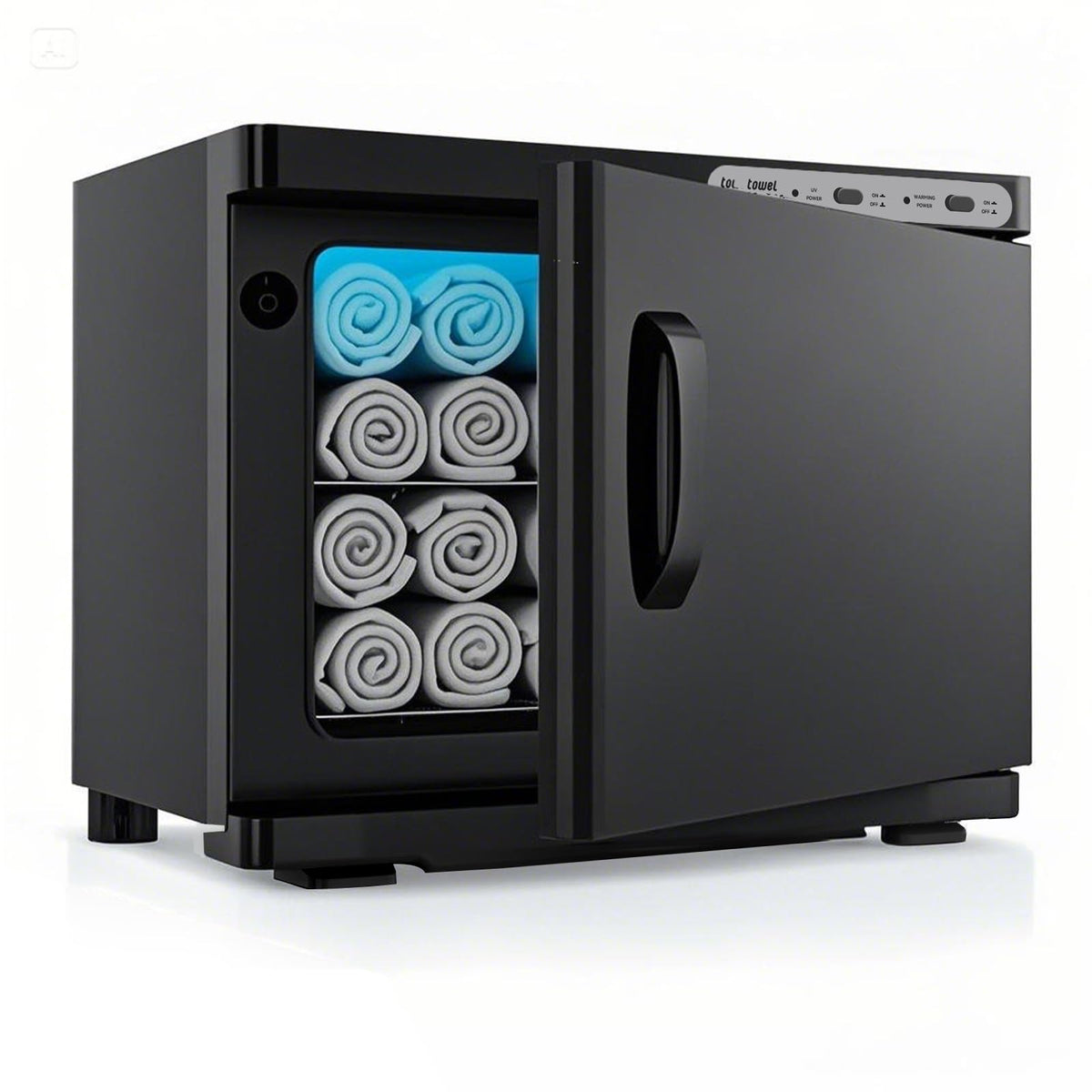 SFANSPA 23L hot towel warmer front view for compact spa or salon use.