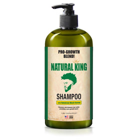 SFC Natural King Jamaican Black Castor Oil Shampoo bottle with rich lather and thickening potential for men's hair