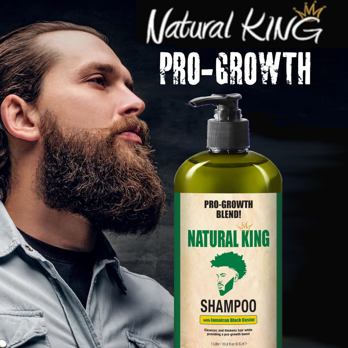 SFC Natural King shampoo being applied to damp hair during routine
