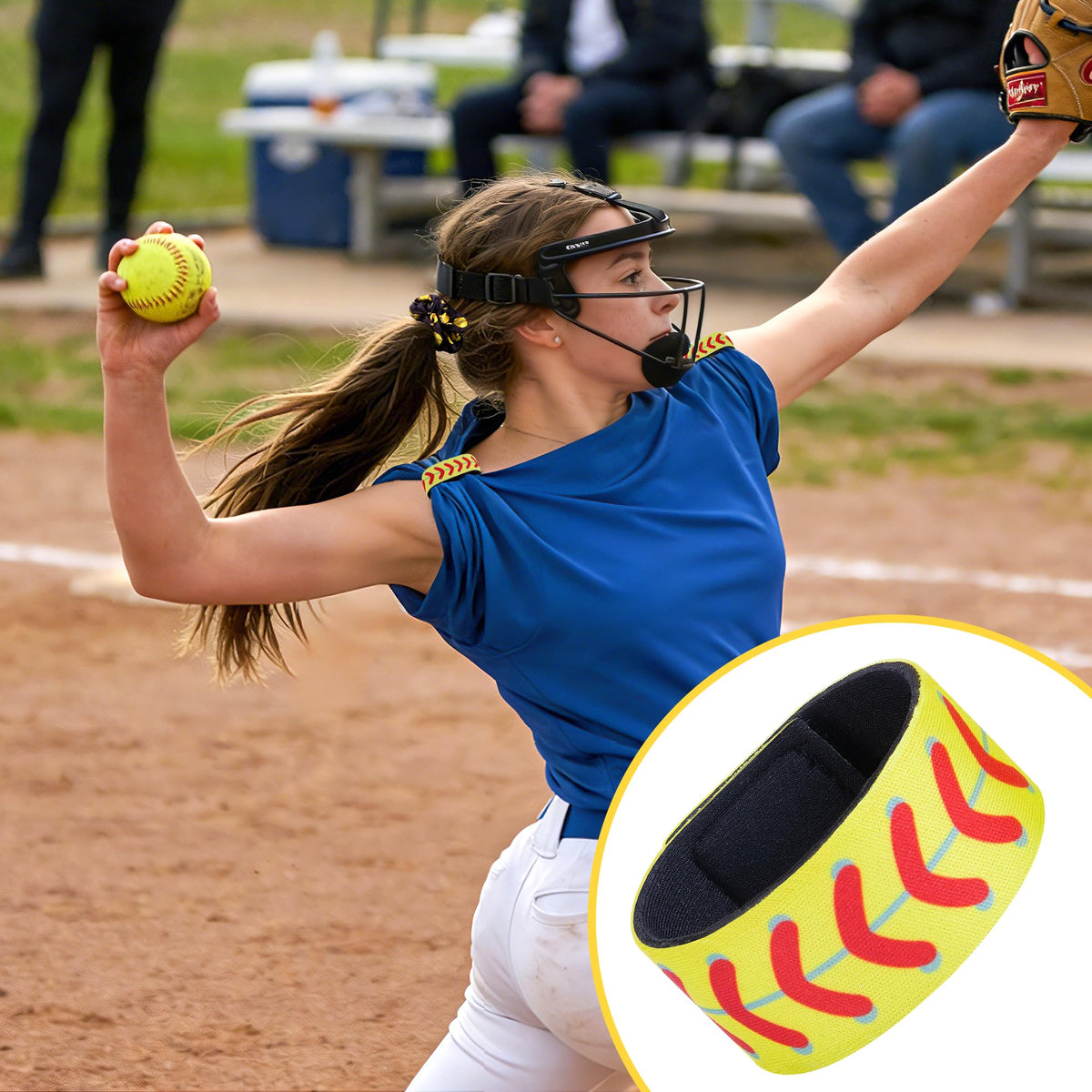 Sfcddtlg hair scrunchies double as a wrist accessory for sport chic.