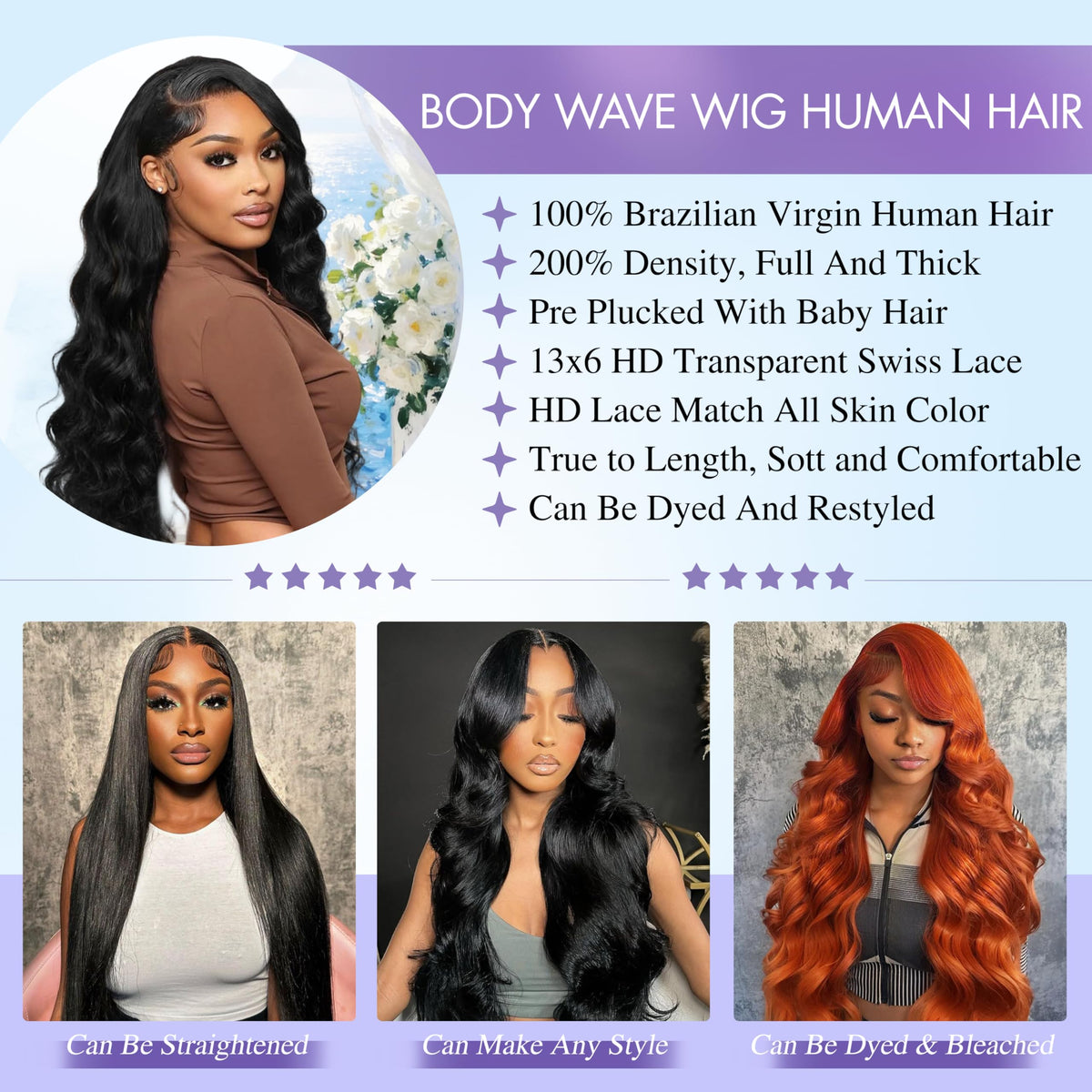Sferona wig features baby hairs for a natural hairline.