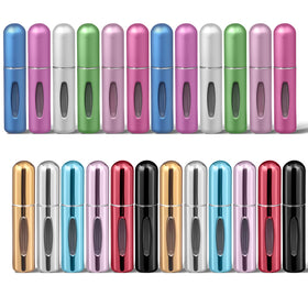 Sghgcvjjf 24-piece travel perfume bottles set in vibrant colors for organized scents