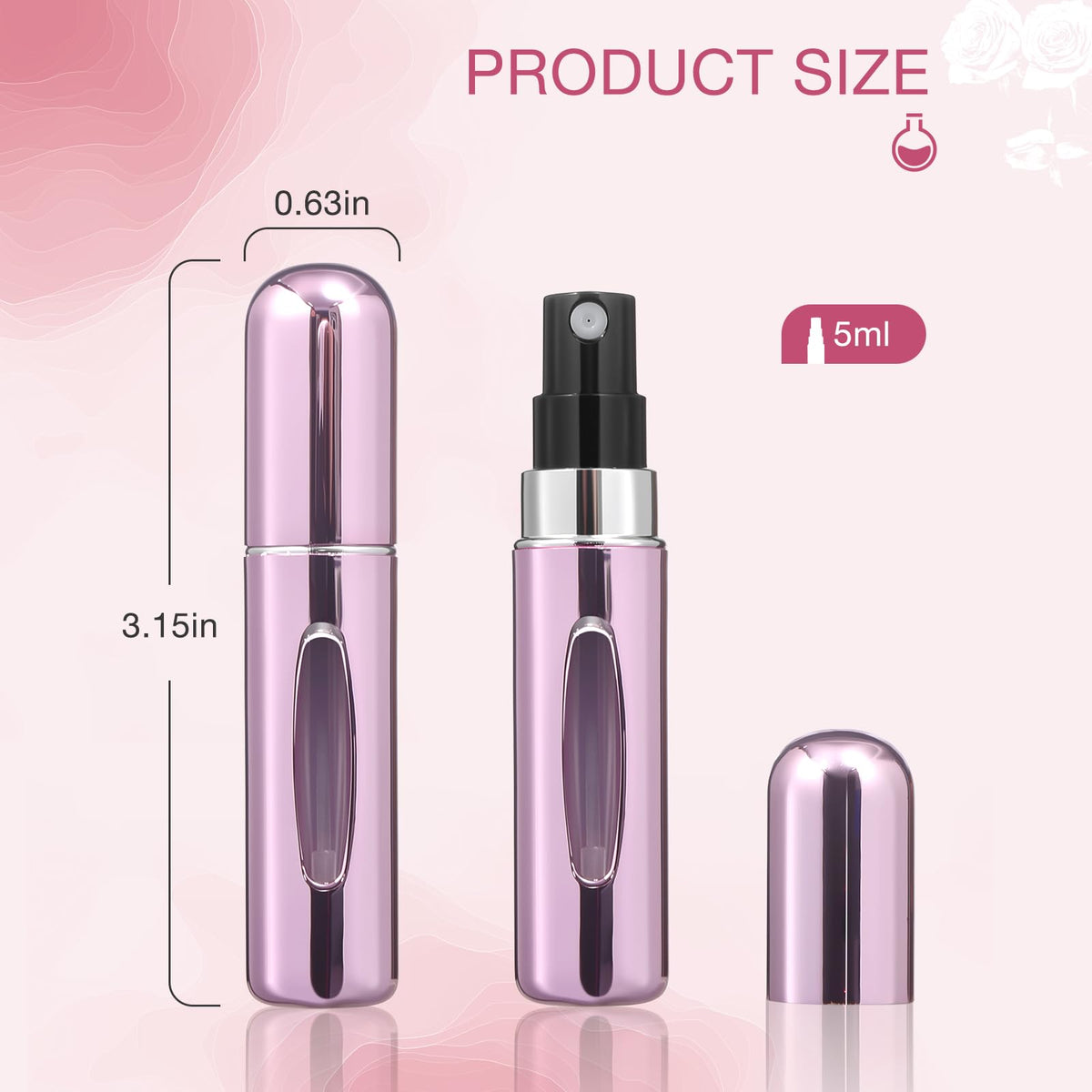 Sghgcvjjf 5ml mini atomizer with transparent window for easy refill checks