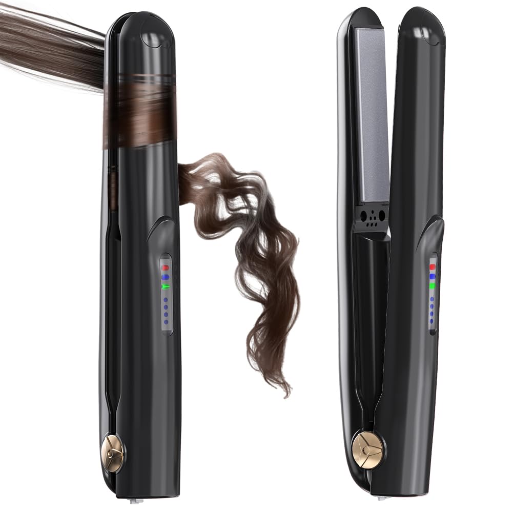 Sglyq cordless hair straightener 2-in-1 mini curler for portable styling on the go.