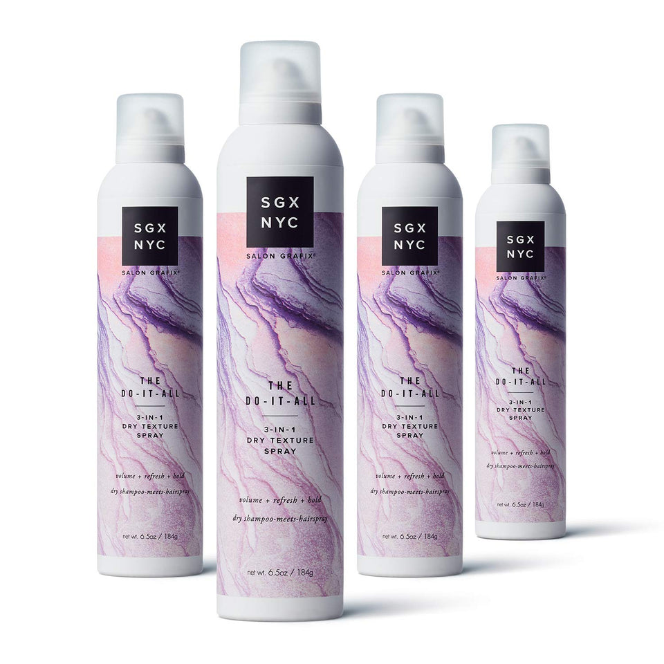 SGX NYC Do-It-All Texture Spray bottle front view for texture and light hold.
