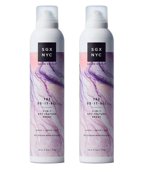 SGX NYC 3-in-1 dry texture spray bottle delivers lightweight volume and texture.