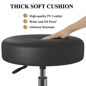 SHA CERLIN PU leather seat is durable and easy to clean.