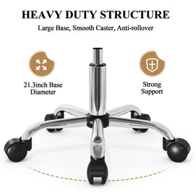 SHA CERLIN steel casters offer quiet, safe rolling on floors.