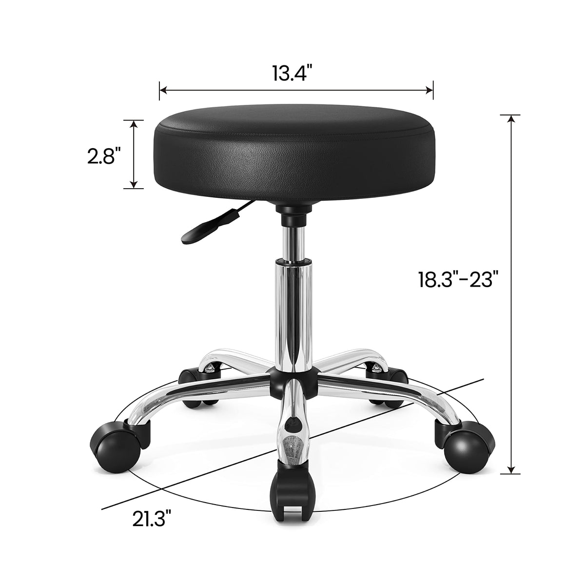 SHA CERLIN swivel-seat 360 rotation enables easy multi-angle access during tasks.