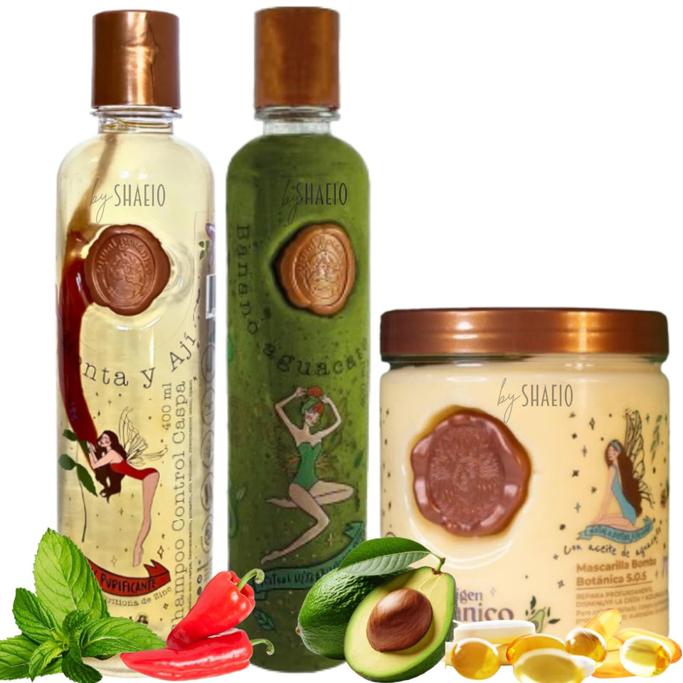 SHAEIO Botanical Ritual Shampoo Mint-Chili cleanses scalp and supports dandruff management.