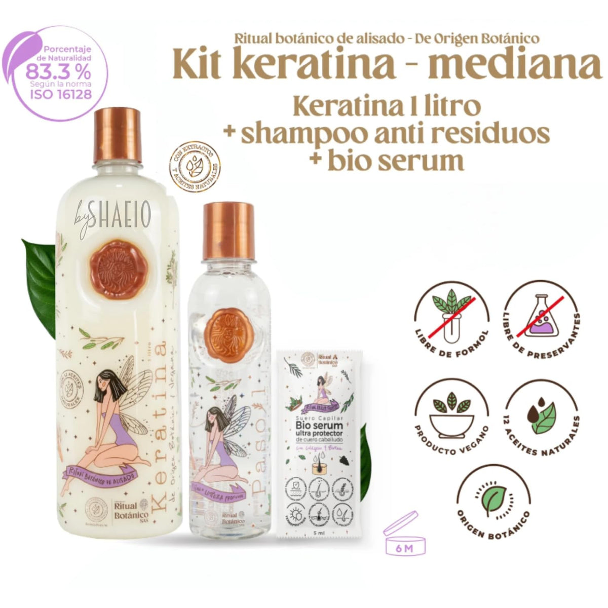 Diagram of SHAEIO Keratin Hair Mask application steps for home use
