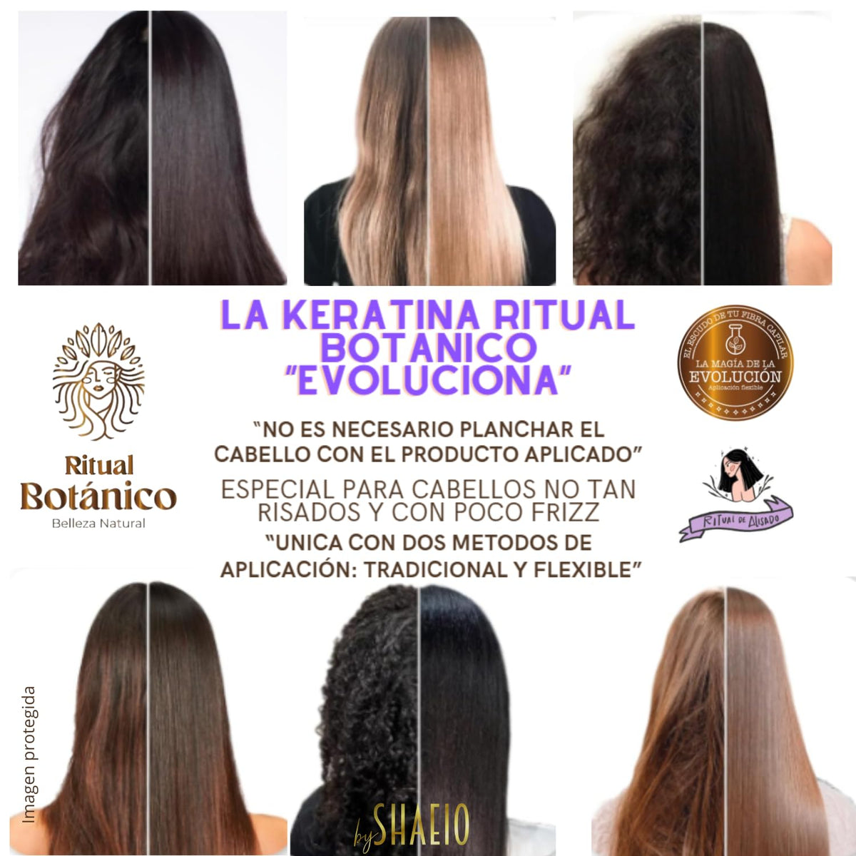 SHAEIO Keratin Hair Mask on styled hair with natural shine