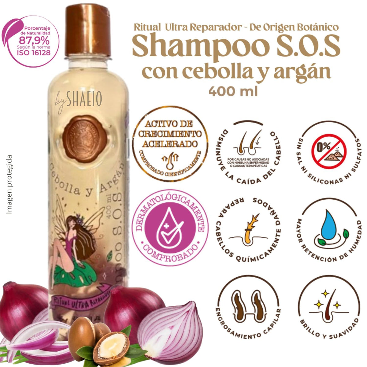 SHAEIO Onion Shampoo foamy-lather highlights thorough cleansing
