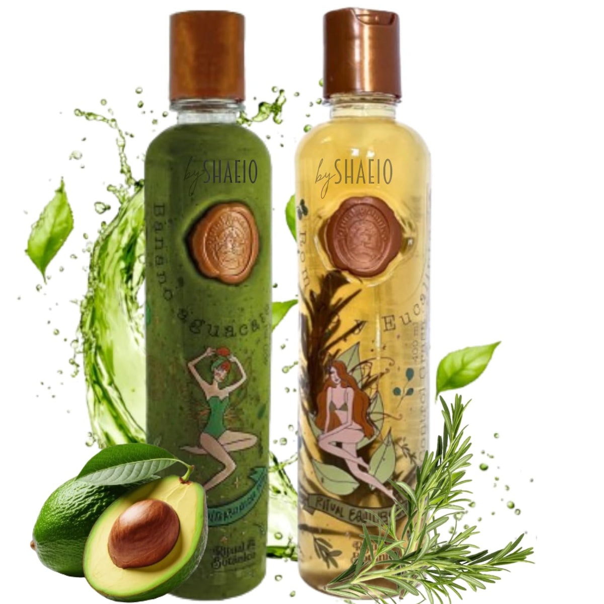 SHAEIO rosemary shampoo bottle promotes scalp health and hair growth.