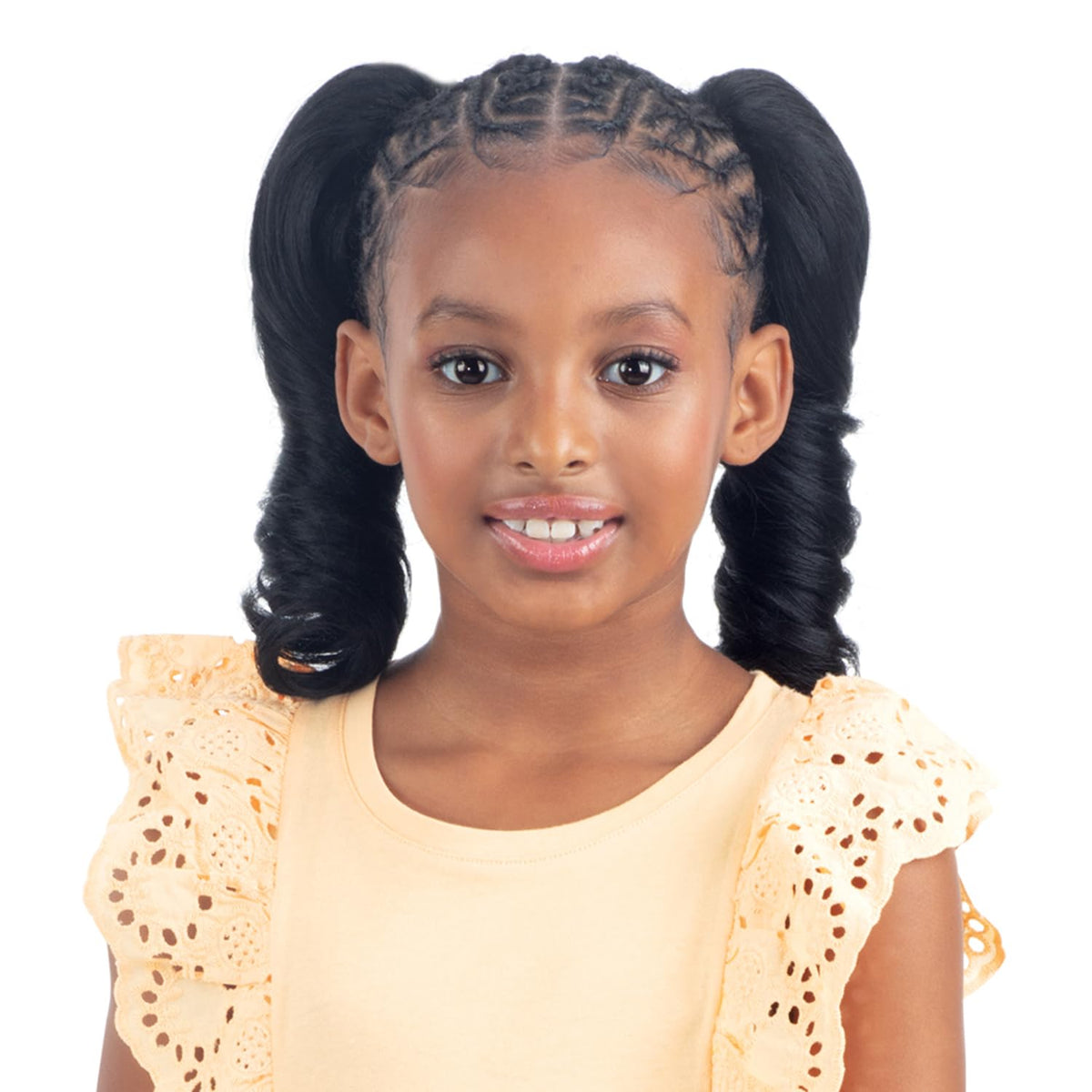 Shake-N-Go Drawstring Ponytail for kids, double roll, off-black 1B, lightweight and easy to style.
