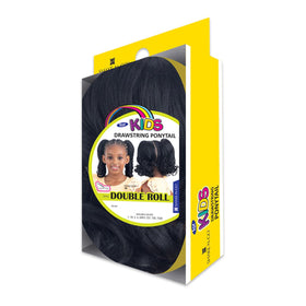 Drawstring ponytail with secure fit, quick installation for kids.
