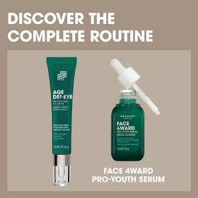 Man applying Age Def-Eye in morning routine.