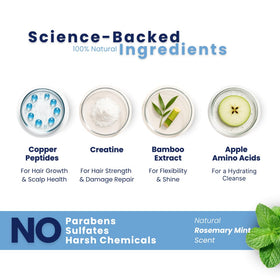 Shampoo lather on scalp demonstrates daily-use cleansing suitable for all hair types.