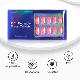 ShangMeng 14-day hold with glue on press-on nails for longer wear.