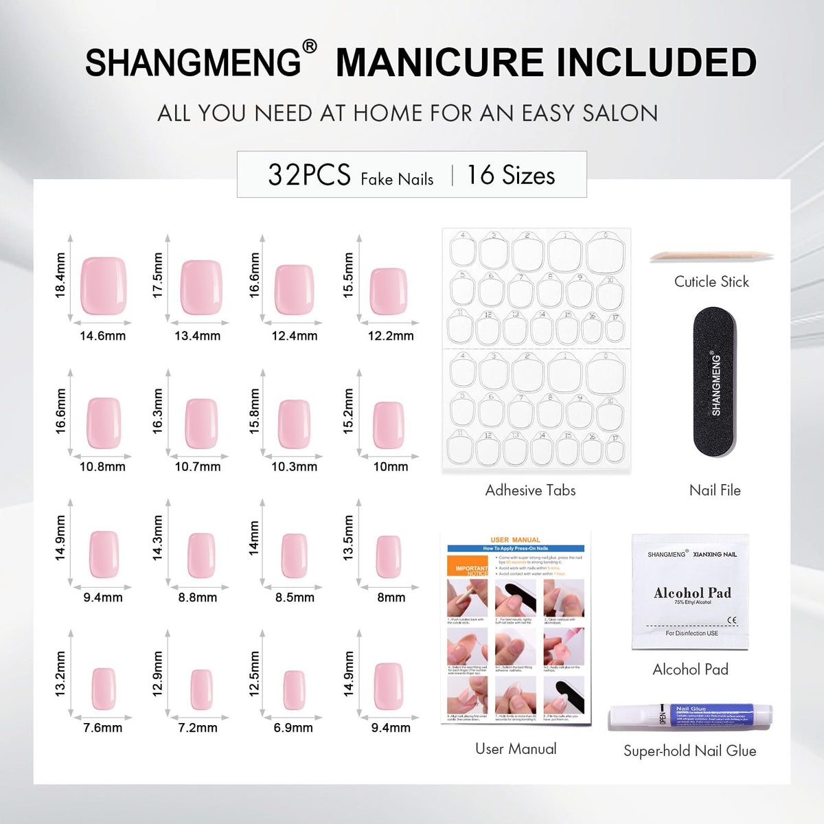 ShangMeng 16 sizes ensures a precise, comfortable fit.