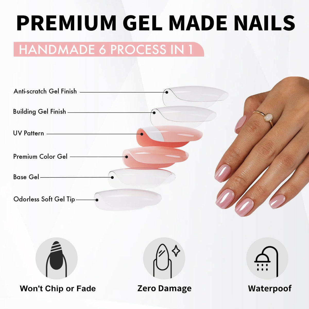 ShangMeng Aurora light pink nails adding a romantic touch.