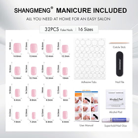 ShangMeng pink nails on fingers showing natural look
