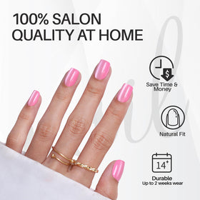 ShangMeng fast 3-minute full set application for polished nails.
