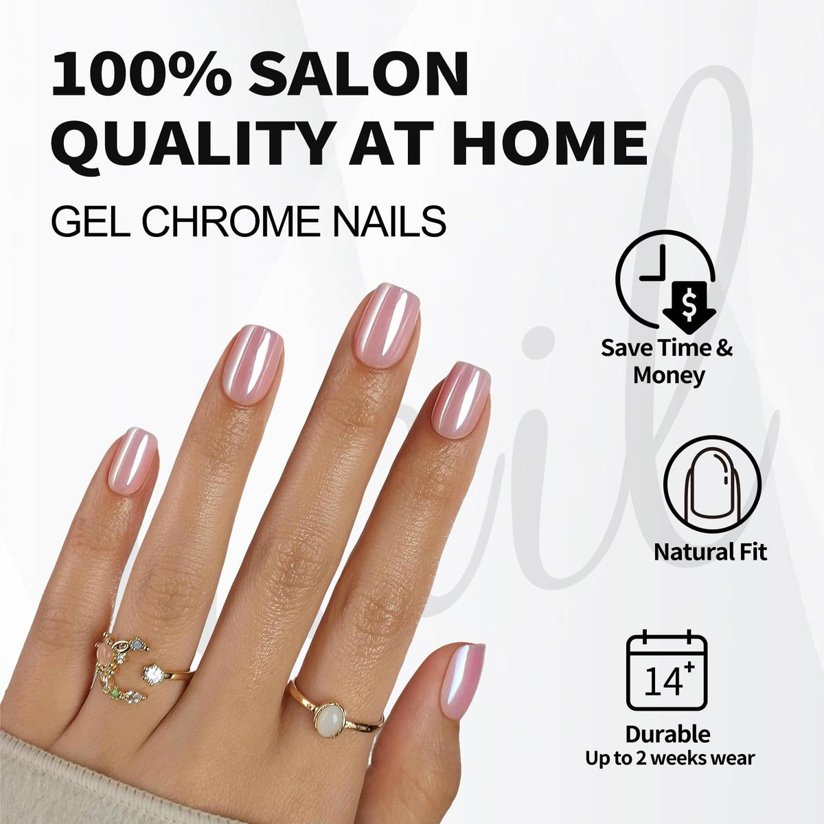 ShangMeng soft gel nails with glossy finish for natural look.