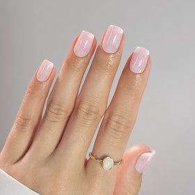 Valentines shimmer on ShangMeng pink nails ideal for date night