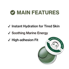 SHANGPREE Marine Energy Eye Mask being applied under the eye for puffiness relief.