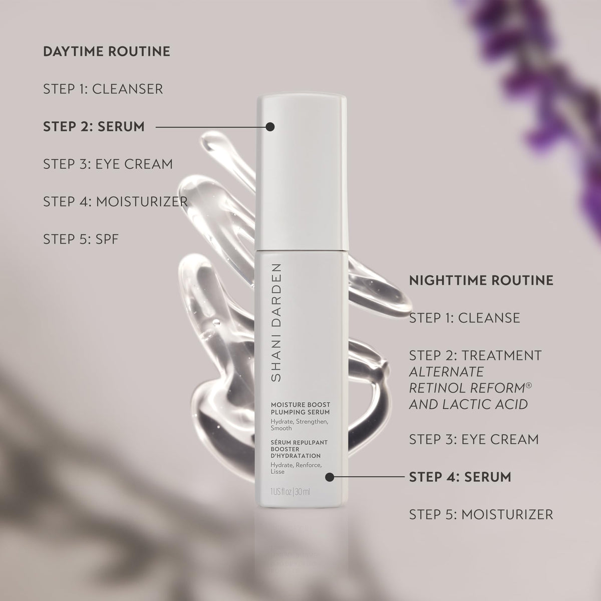 SHANI DARDEN Evening layering with actives like retinol or vitamin C