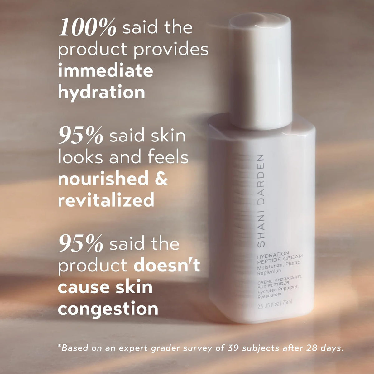 Eco-friendly packaging note for SHANI DARDEN product line
