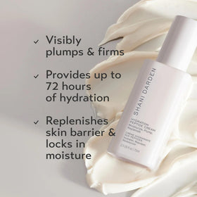 Texture closeup of Shani Darden Hydration Peptide Cream highlighting rich yet light finish