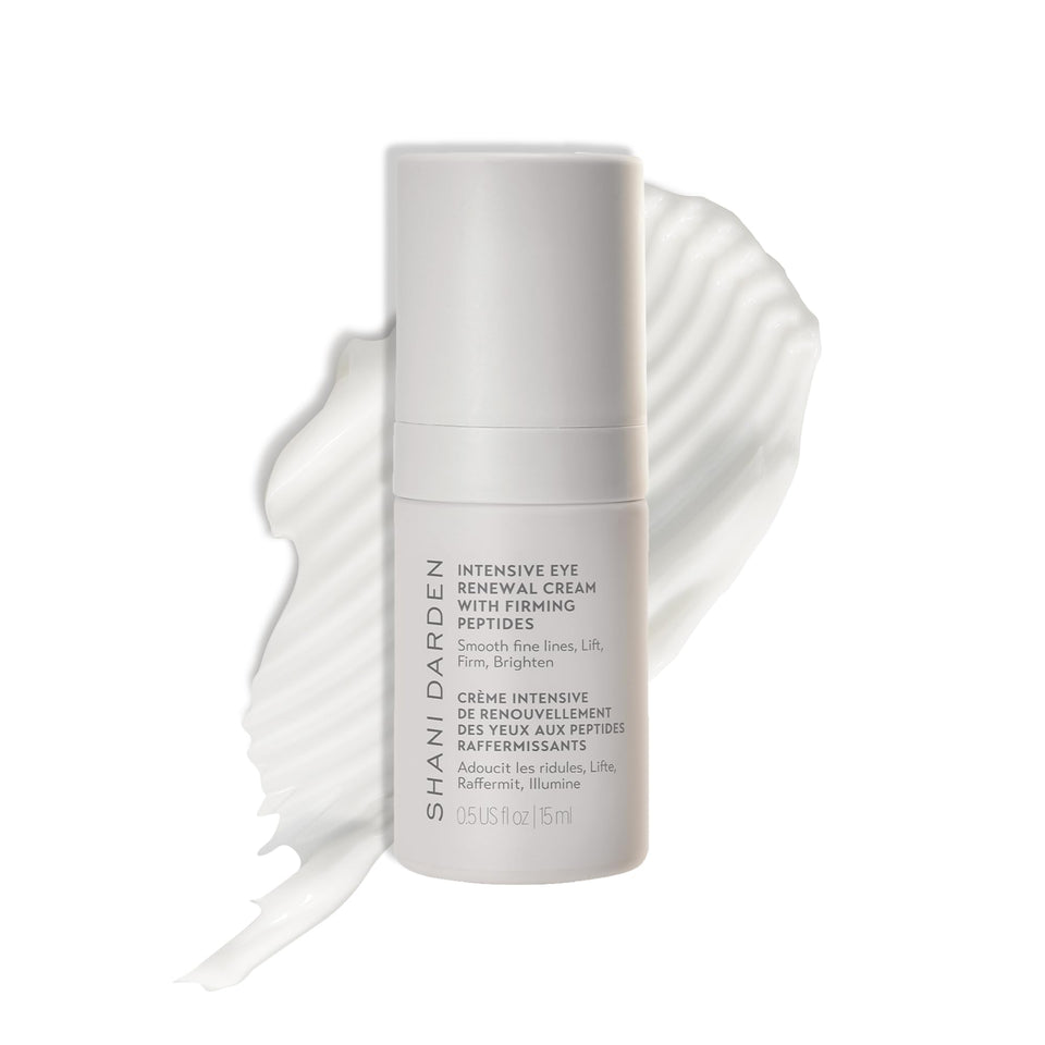 Shani Darden Intensive Eye Renewal Cream bottle shown for luxurious hydration and anti-age care.