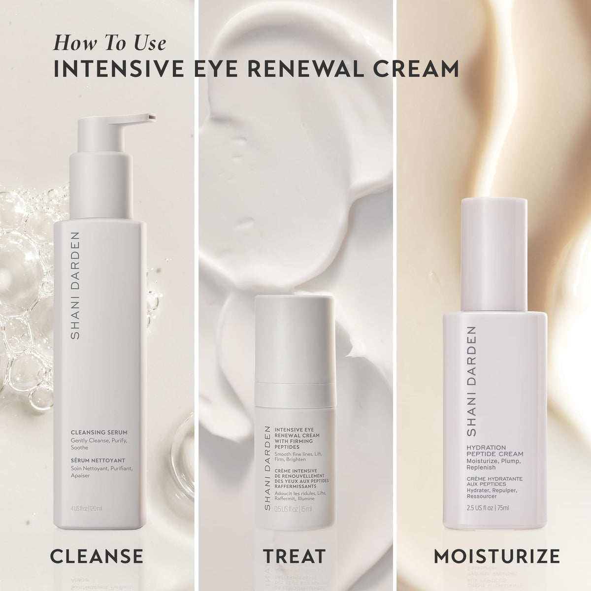 Shani Darden Intensive Eye Renewal Cream close-up reveals smooth, makeup-ready under-eye.