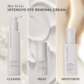 Shani Darden Intensive Eye Renewal Cream close-up reveals smooth, makeup-ready under-eye.