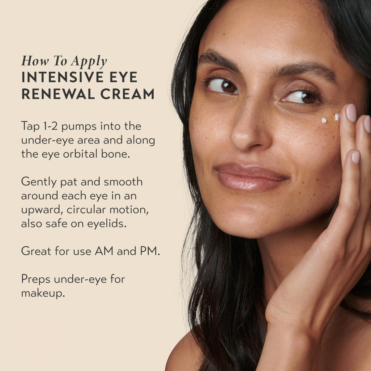 Shani Darden Intensive Eye Renewal Cream finished look after application on skin.