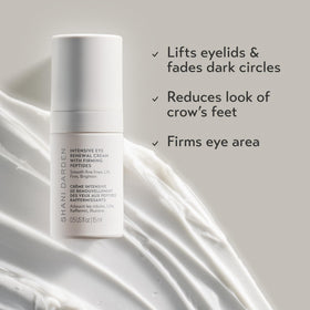 Shani Darden Intensive Eye Renewal Cream packaging box highlighting premium skincare and crease-free finish.