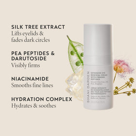 Shani Darden Intensive Eye Renewal Cream swirl texture emphasizing rich, hydrating formula.