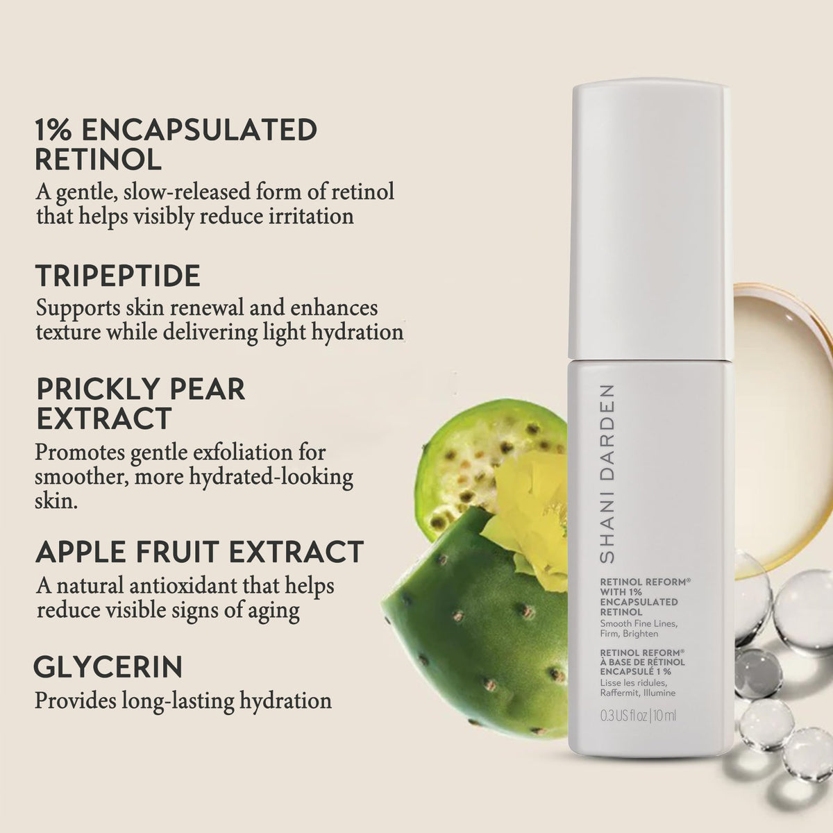 Applying SHANI DARDEN Retinol Reform to face and neck at night.