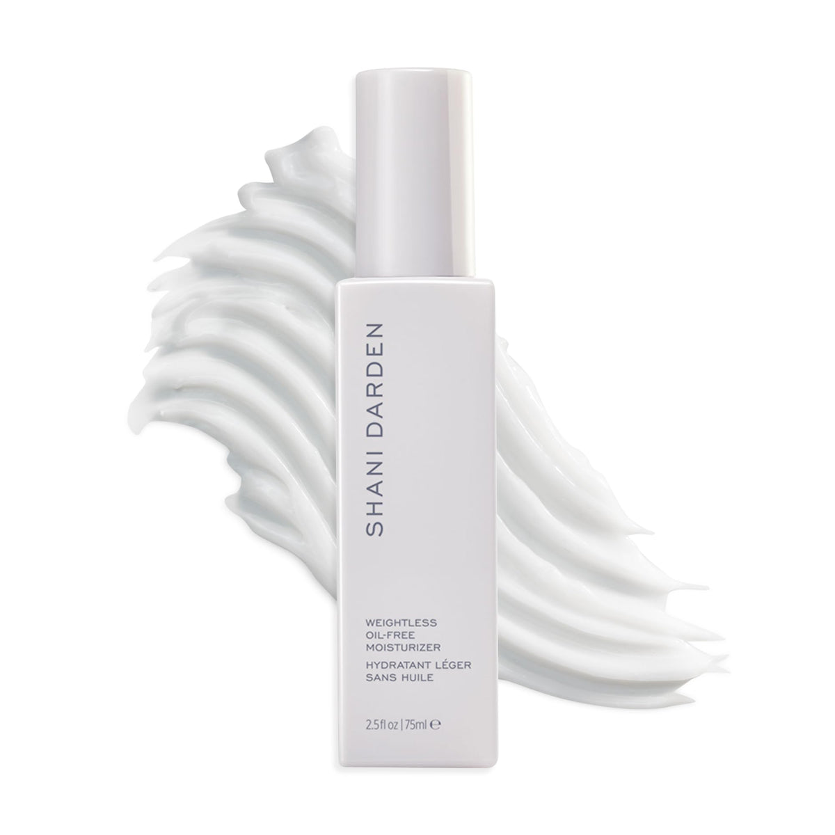 Shani Darden Weightless Moisturizer bottle pump for quick, non-greasy hydration.