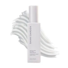 Shani Darden Weightless Moisturizer bottle pump for quick, non-greasy hydration.