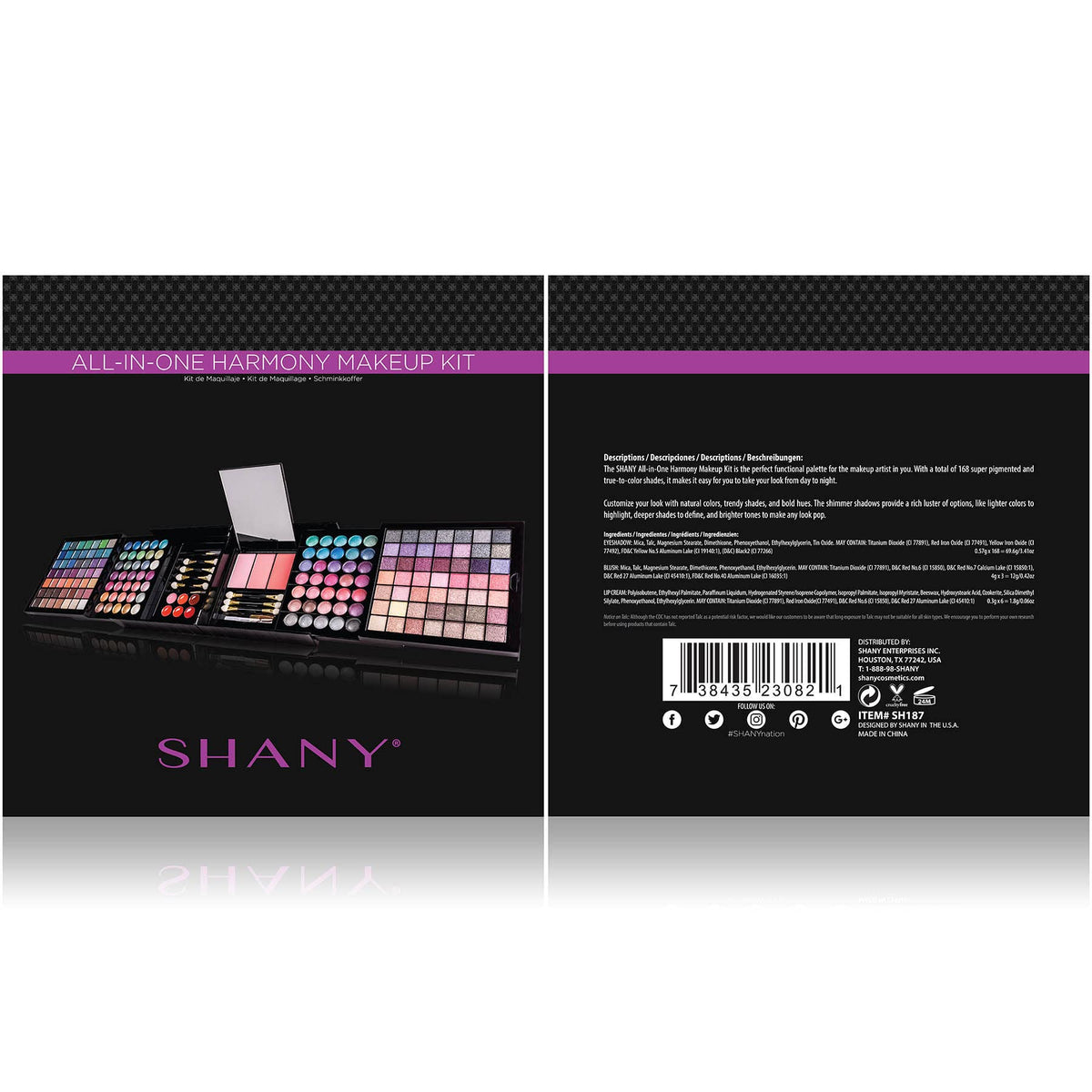 SHANY Harmony pastel shimmer shadows offer soft highlight options for brightening lids.