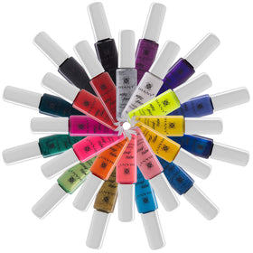 SHANY glitter shades add sparkling overlays to designs.
