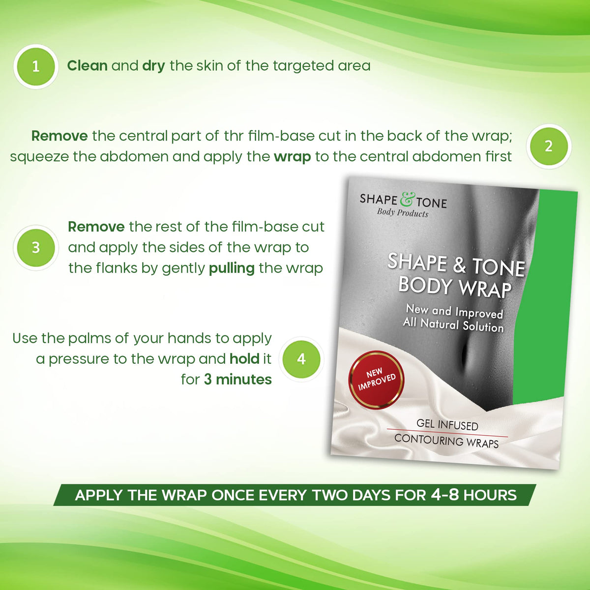 Shape and Tone Contouring Wrap night-time wear for convenient routine