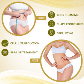 Shape and Tone wrap featuring ginkgo biloba ingredients for natural care.