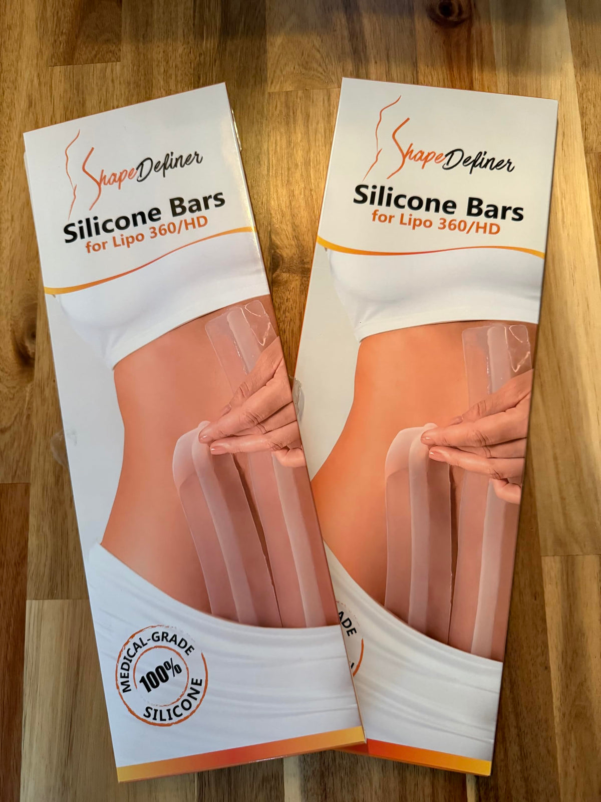 Shape Definer bars worn under a compression garment for discreet everyday use