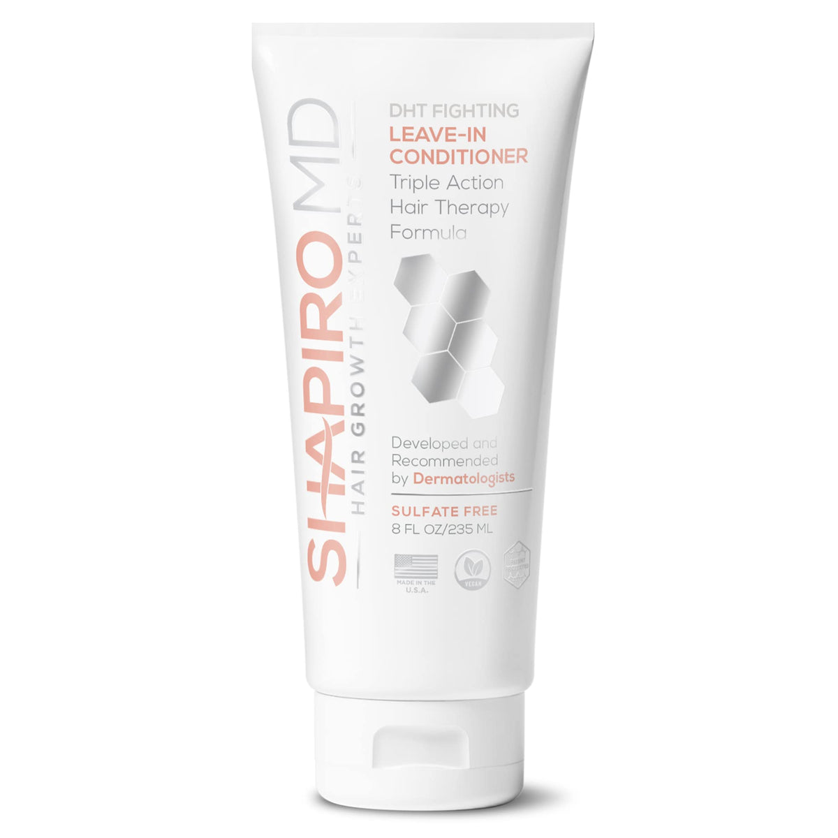 Shapiro MD Hair Growth Experts leave-in conditioner bottle for smoother daily hair care