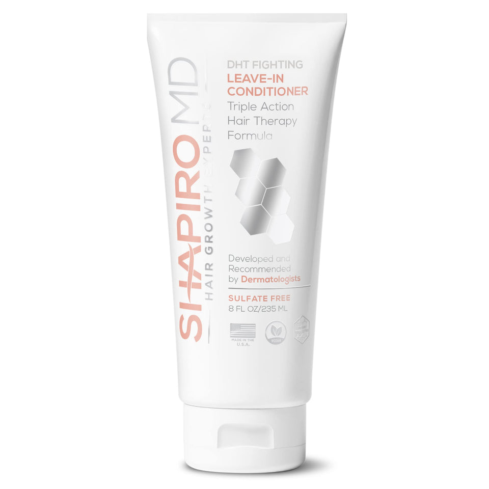Shapiro MD Hair Growth Experts leave-in conditioner bottle for smoother daily hair care